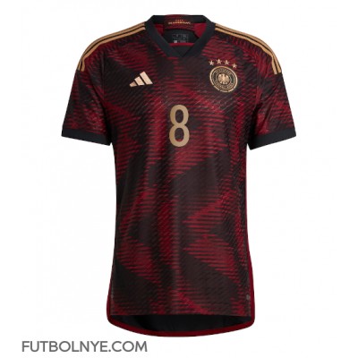 Camiseta Alemania Leon Goretzka #8 Visitante Equipación Mundial 2022 manga corta